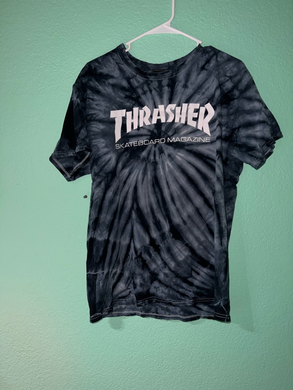 Thrasher Dark Blue & Gray Spiral Tie-Dye Tee